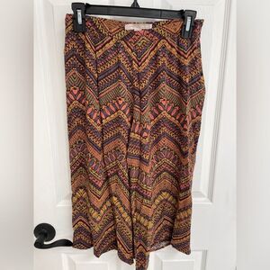 Forever 21 Contemporary Multi Color Wide Leg Loose Lightweight Pants Size S